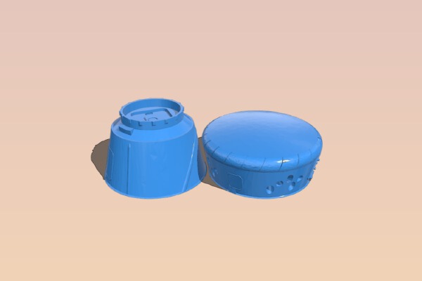 Dragon Capsule split for easy print on one plate | 3d print model