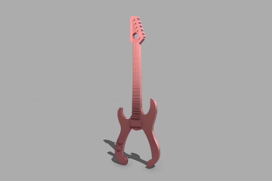 Guitar pick guitar keychain