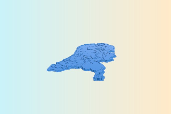 Netherlands Topographic 3D Map #MakerEdChallenge 2.0 | 3d print model