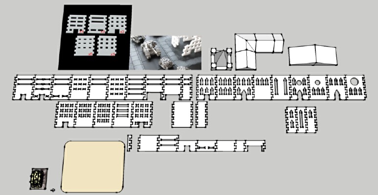 Epic Scale Modular Structure Terrain Components | 3d print model