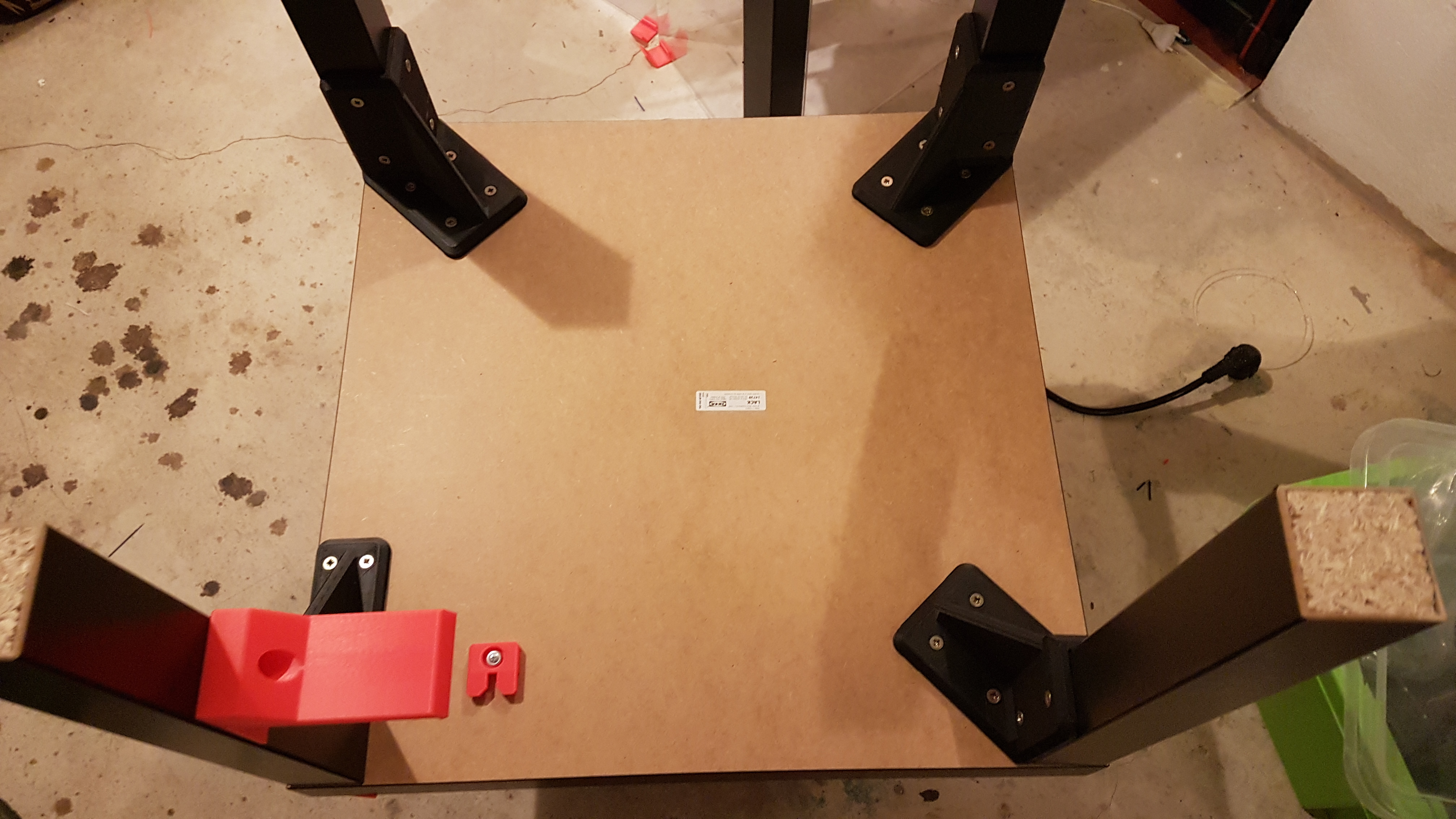 IKEA Lack enclosure reinforcement supports