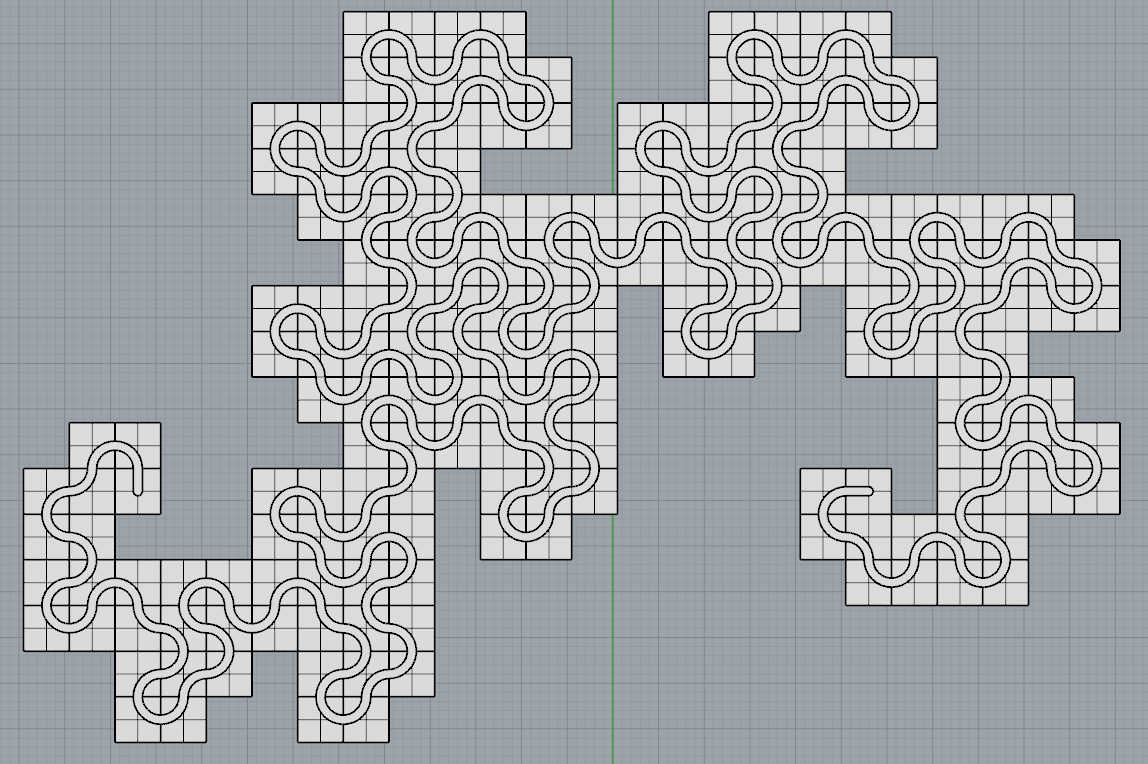 Dragon Curve Mosaic