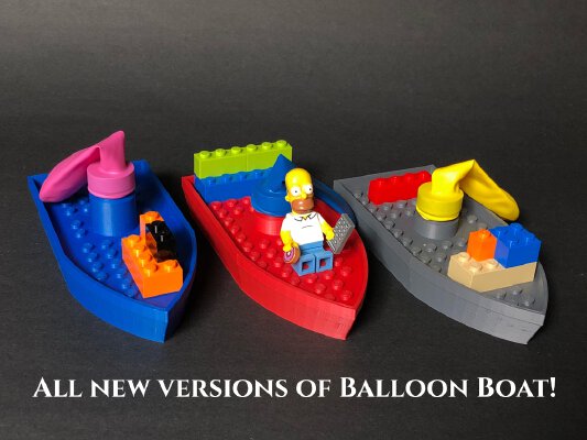 Lego Balloon Boat V3 | 3d print model