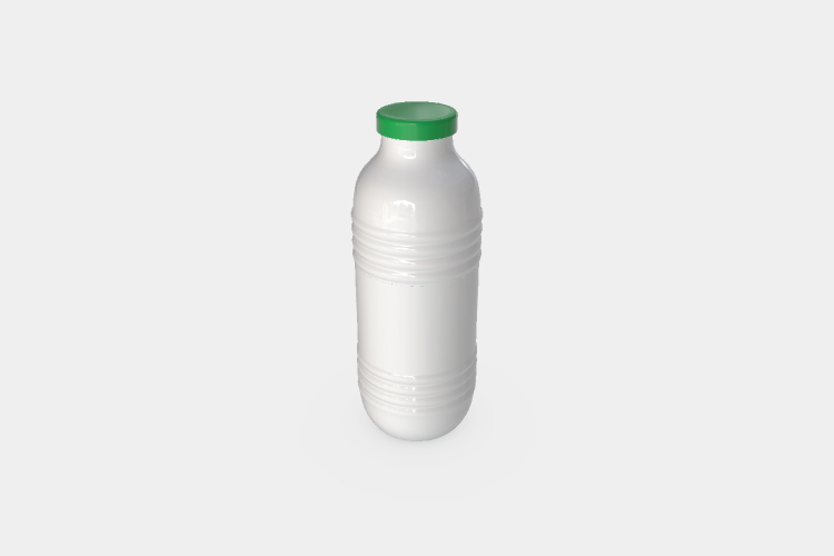 White Milk Bottle Mockup