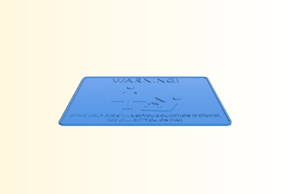 Help Desk sign (single extruder multi color print) | 3d print model