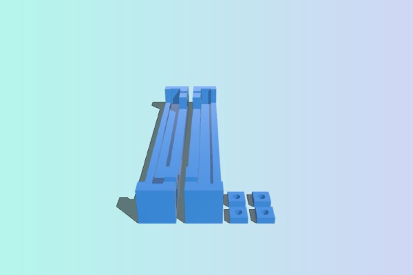 Locking glass bed braces - FlashFarge Creator Pro | 3d print model