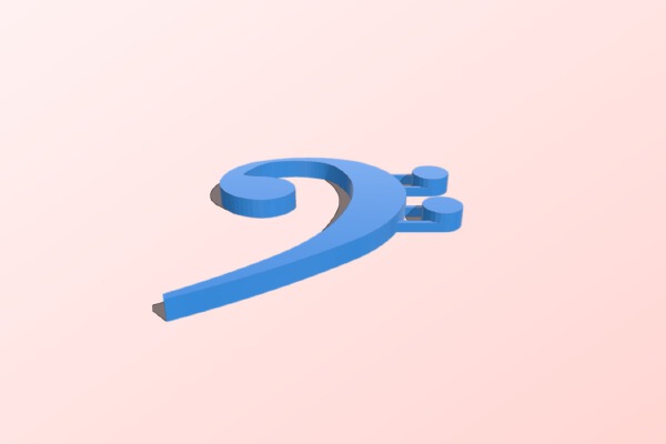 Bass clef | 3d print model