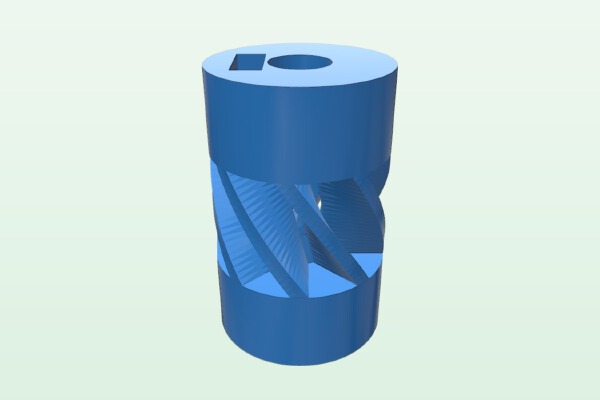 Z-axis flexible coupler _ connector D=15mm h=24mm | 3d print model