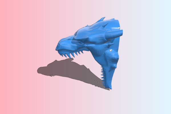 Dragon head glow | 3d print model