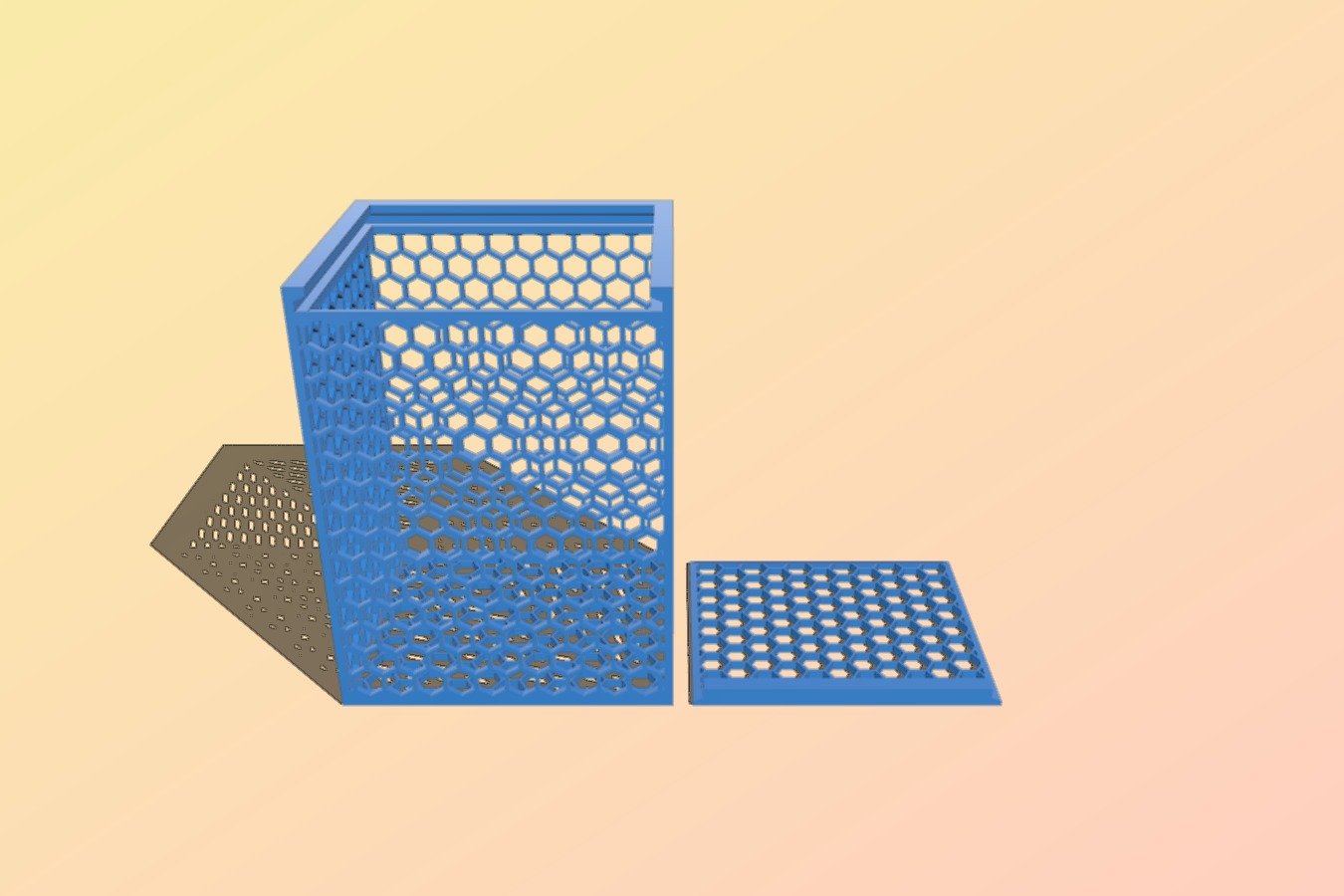 My Customized Parametric Hexagonal Hole Box