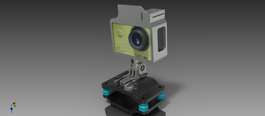 Damping Helmet mount for SJCAM and GoPro | 3d print model