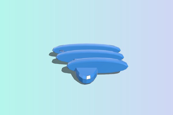 Daily Earring #74: Squished ellipsoids | 3d print model