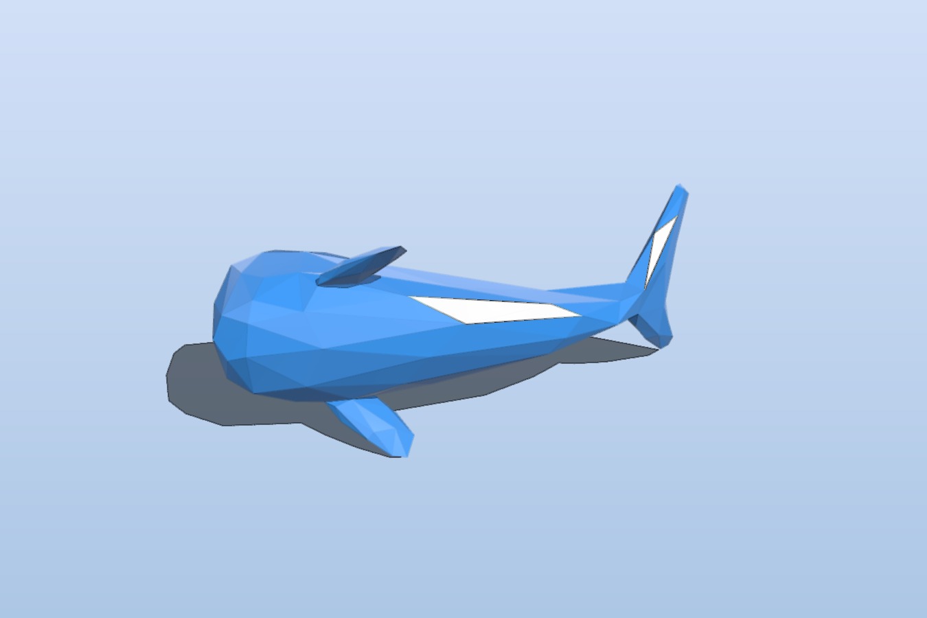 Low poly whale