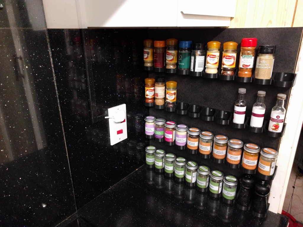 Wall mounted spice Rack