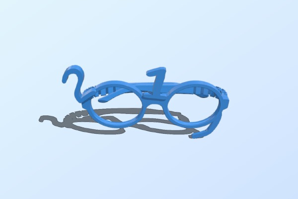 happy new year 2019 glasses eyewear | 3d print model