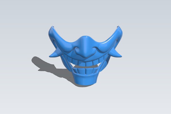 Blue spirit half mask | 3d print model