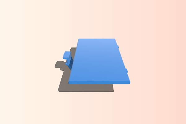 Gameboy pocket battery cover. | 3d print model