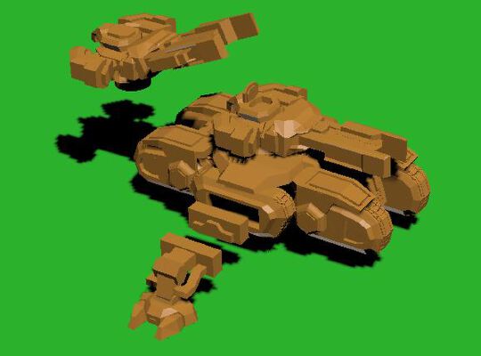 Siege Tank 28mm (UD4_4) | 3d print model