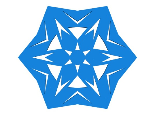 Random kirigami snowflake in BlocksCAD | 3d print model