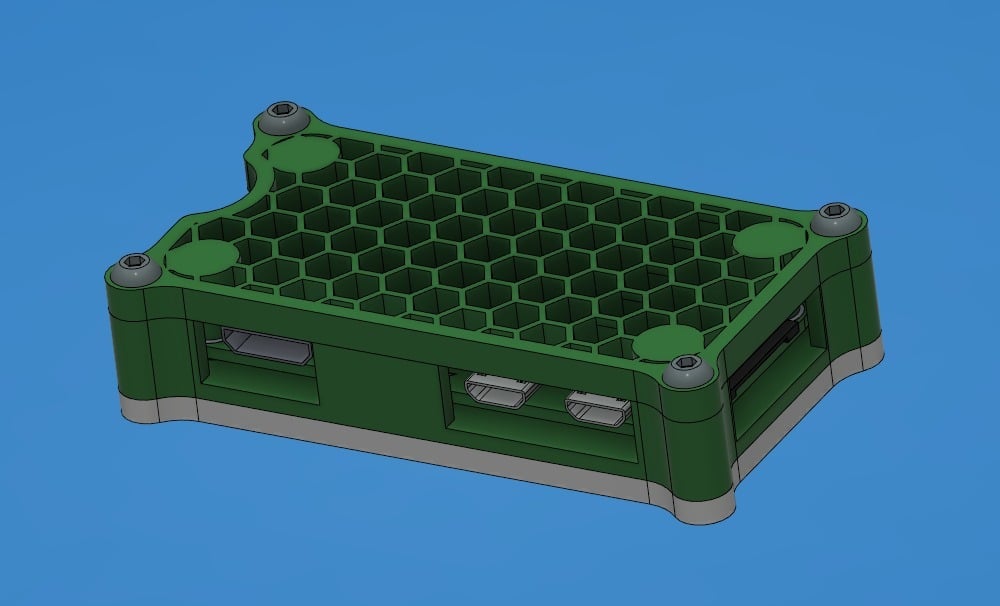 Honeycomb Raspberry Pi Zero W Case with Optional Extrusion Mount