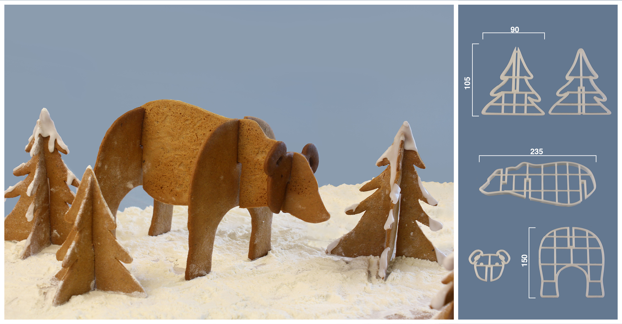 Bear & Tree COOKIE CUTTER