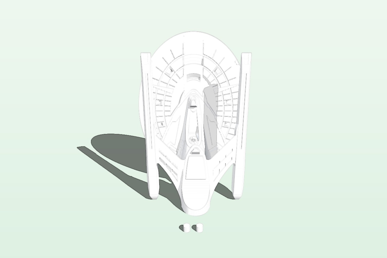  Star Trek Enterprise E (2 parts + alignment pins for easy and big printing ~385mm)
