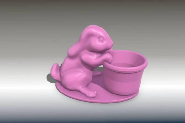 Easter Rabbit Bunny Planter | 3d print model