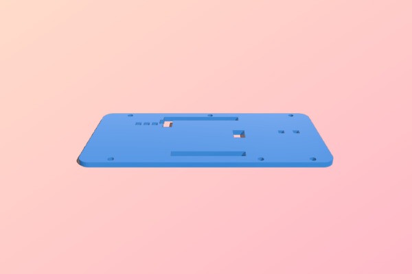 AstroPrint Astrobox top for PCDuino v2 pin access | 3d print model