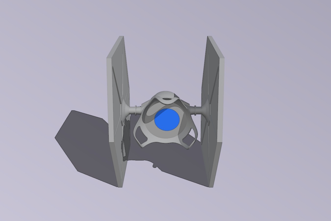 Tie Fighter Google Mini Mount - Resized 169x199x222