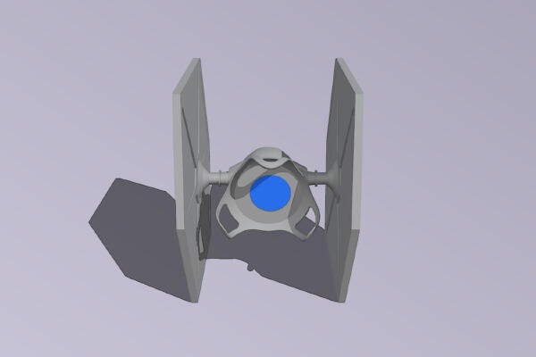Tie Fighter Google Mini Mount - Resized 169x199x222 | 3d print model