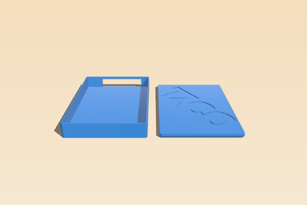 Portable Hard Drive Case with Snap Lid | 3d print model