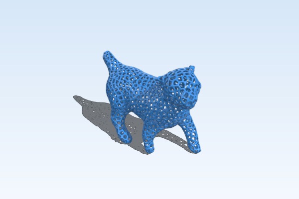 voronoi cat | 3d print model