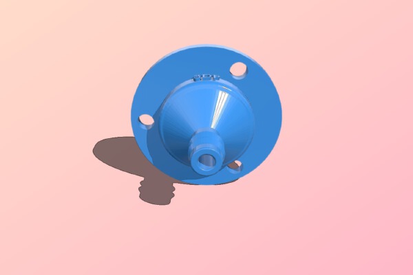 Drip nozzle 3_8 inch, 3 holes - 3Dponics Drip Hydroponics | 3d print model