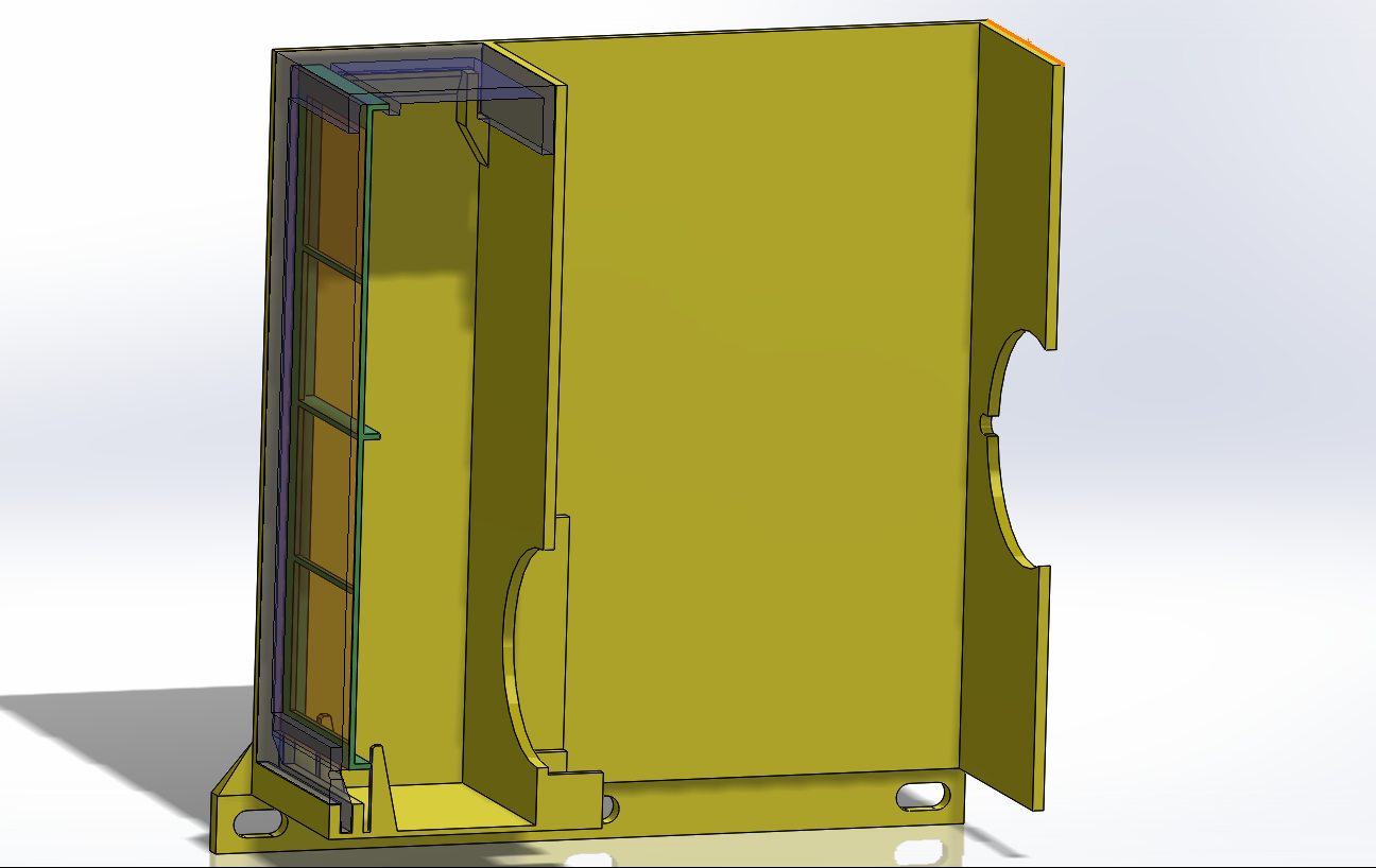 Yellow cover for 3DPandoras with fan _ HEPA filter thingy