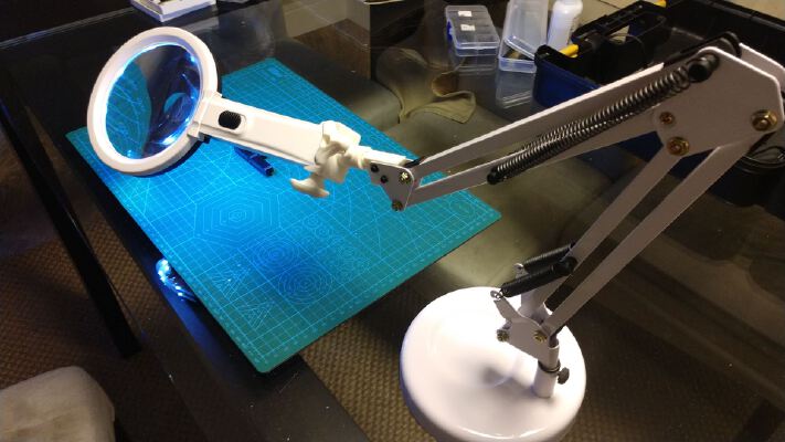 Articulated Table LED Magnifier | 3d print model