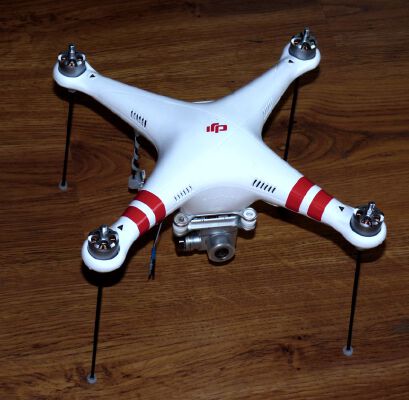 DJI Phantom 2 Motor Mount Skid Carbon Fiber M2 version 2 (rev 02-07-15) | 3d print model
