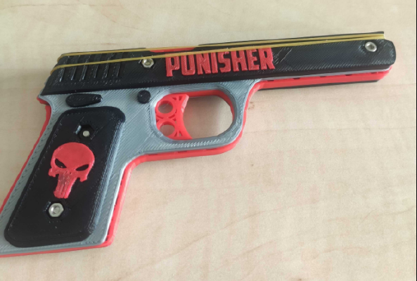 Punisher Rubberband Gun | 3d print model