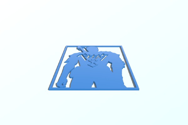 Berserk Guts 2D wall art | 3d print model
