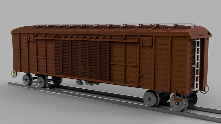 Russian boxcar series 11-270, HO scale | 3d print model