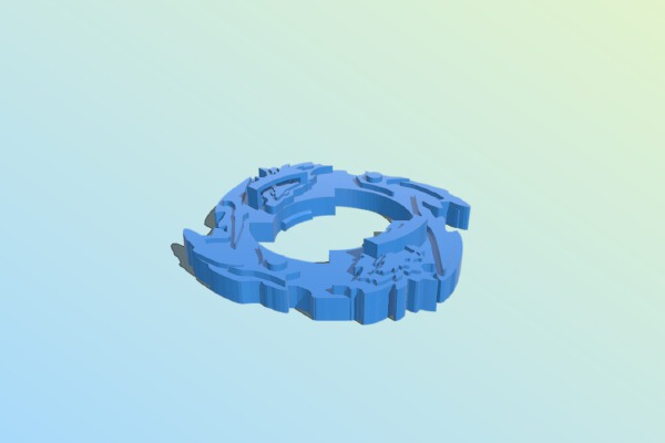 Beyblade Lost Longinus Attack ring | 3d print model