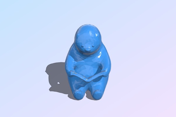 KUMATY : Polar Bear Reading a Book | 3d print model