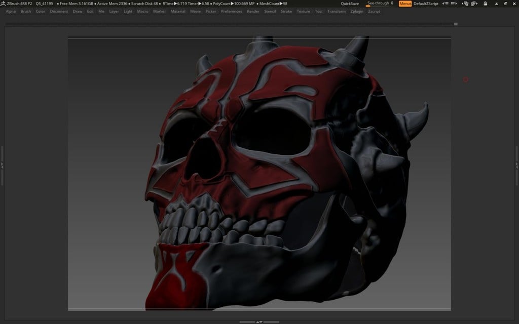 Darth Maul wearable skull