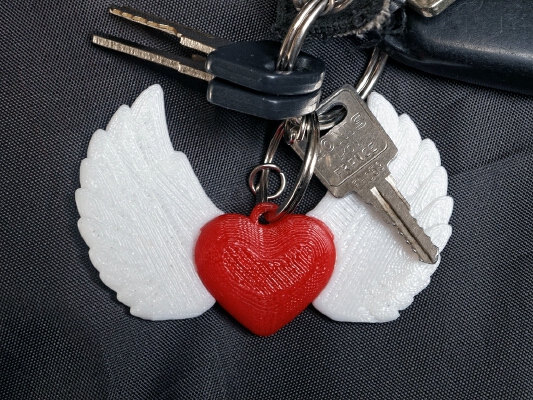 Winged Heart Keychain | 3d print model
