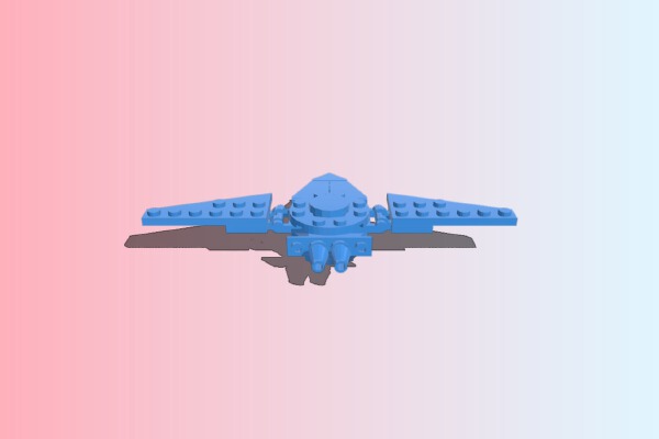 imerial v wing Starfighter building bloks aka lego | 3d print model