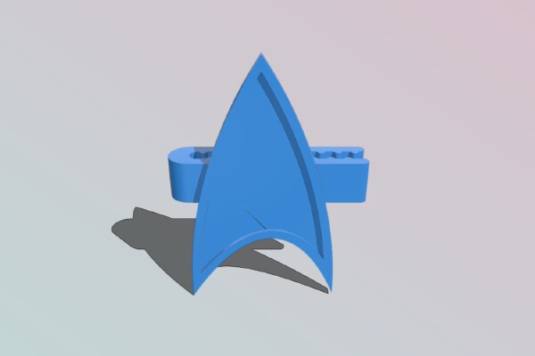 Star Trek-"Voyager" comm badge tie clip | 3d print model