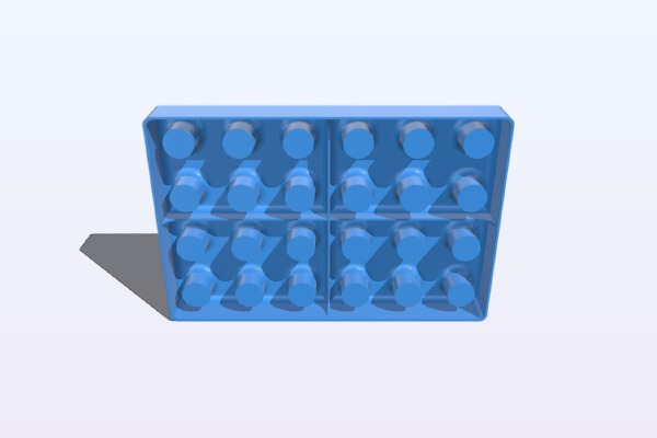 Magnet plate, 96 well | 3d print model