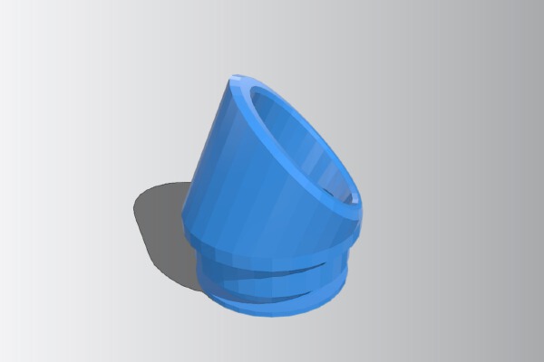 45 Degree head for a Jet Waterpipe | 3d print model