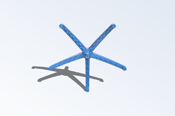 office chair part : plastic base | 3d print model