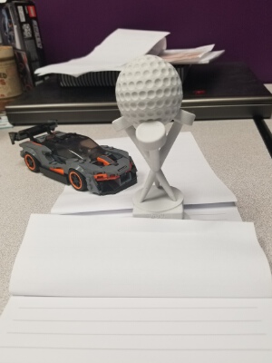 Golf Trophy - Triple Tee | 3d print model