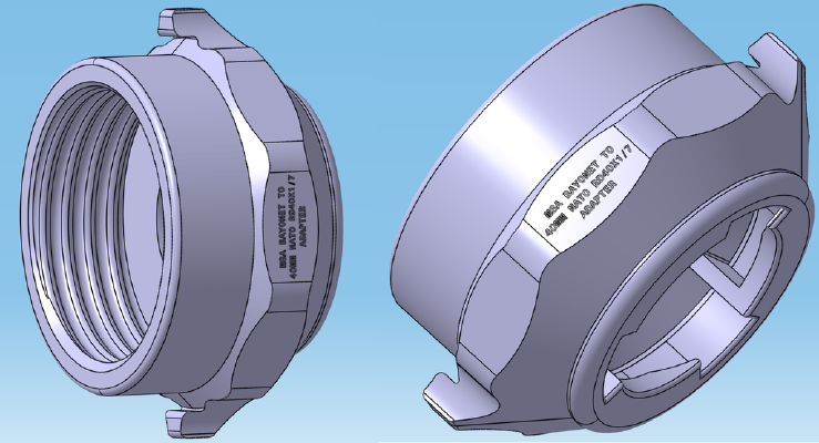 MSA® Bayonet to 40MM NATO (RD40x1_7) Adapter | 3d print model